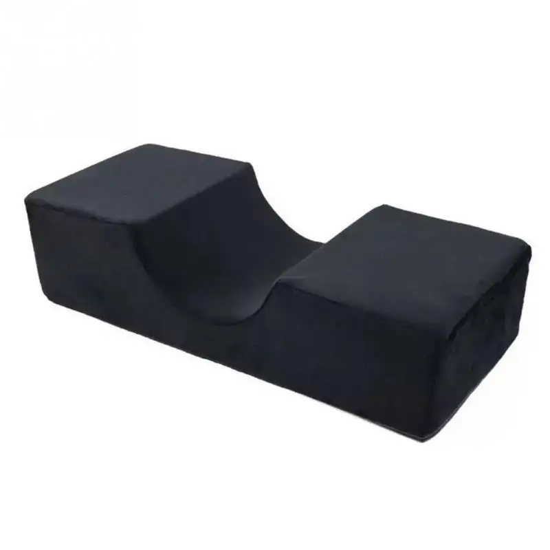 

1Pc Solid Eyelash Pillow Ample Comfort Flannel Memory Foam for Beauty Home Office Black 50*20*12 cm #05