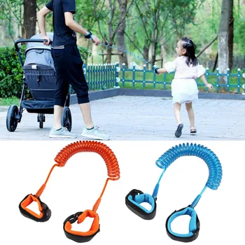 

2PCS 1.5m Adjustable Kids Baby Anti-lost Strap Rope Belt Safety Wrist Link Wristband Kids Walking Harness Safety Harness Leash
