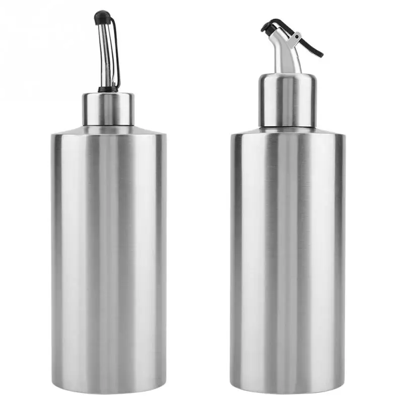 

550mL Stainless Steel Oil Bottle Vinegar Sauce Dispenser Container Home Kitchen Vinegar Cruet Storage Dispenser Gravy Boats