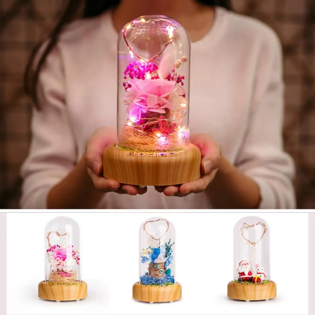 

Light Unisex LED 1200mAh about Eternal Stereo Creative Night hours Flower Bluetooth Cable 8 Gift Charging Christmas Home