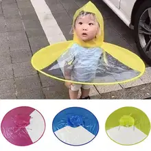 Детский плащ-дождевик с персонажами из мультфильмов, плащ в форме НЛО, водонепроницаемый плащ-зонтик, шляпа, плащ