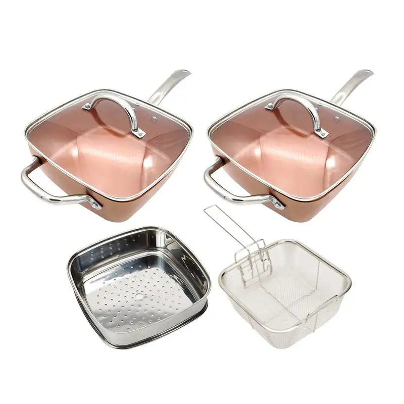 

Aluminum Frying Soap Pan 4 - Piece Set Non - Adhesive Multi - Function Cooking Utensils Electric Fire Stove General Purpose