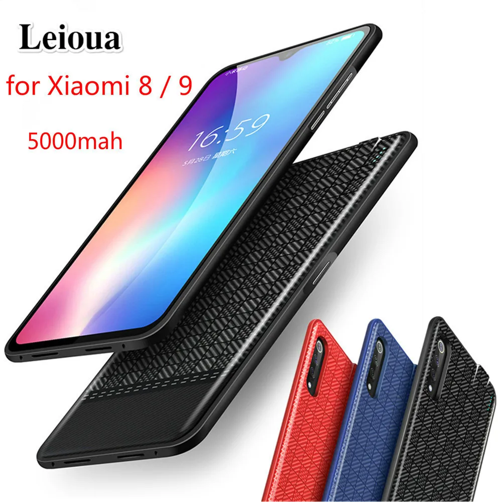 Ультратонкие Чехлы Leioua 5000 мАч для зарядного устройства Xiaomi Mi 9 8 чехол с