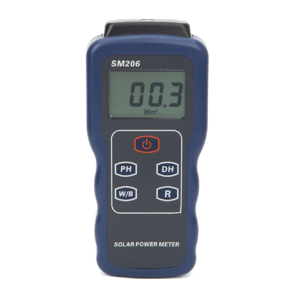 

High Precision Solar Power Meter Light Meter Data Hold For Solar Radiation Meter Glass Light Intensity