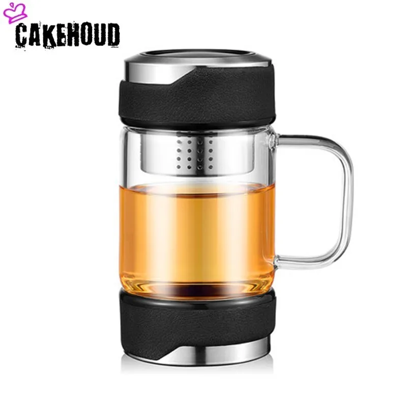 

CAKEHOUD High-end Office Glass Cup Coffee Cup Mug Business Type Glass Insulation Water Bottle Outdoor Travel Drinking Utensils