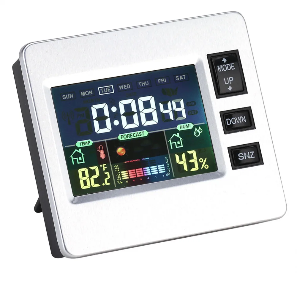 

Digital LCD Weather Humidity Temp Display Alarm Clock Thermometer Hygrometer With Backlight top