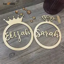 Пользовательские Жених Невеста именные висящие знаки фото стенд реквизит деревянный свадебный стул знак обруч Свадебные украшения реквизит для фотографий Декор