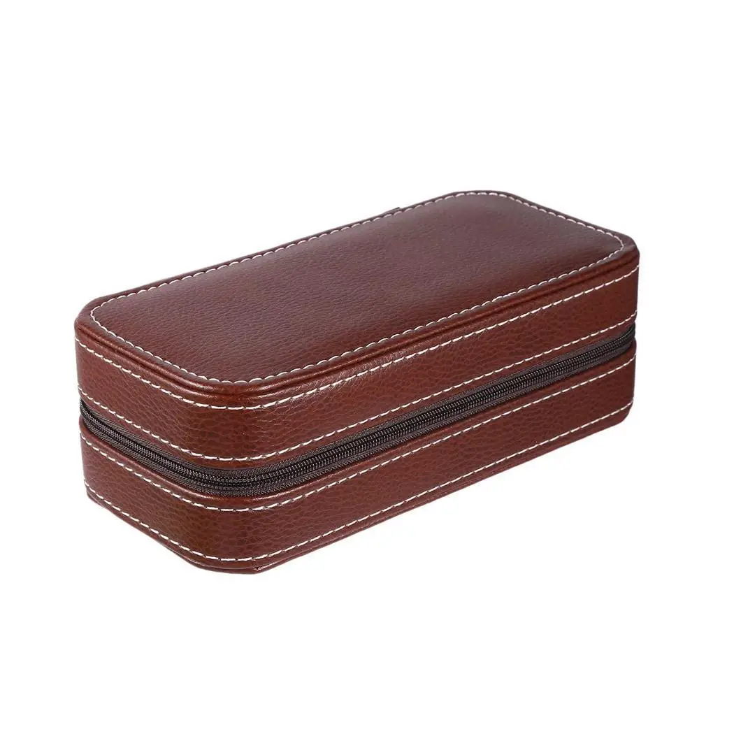 2 слота путешествия часы молния Box искусственная кожа Чехол для хранения