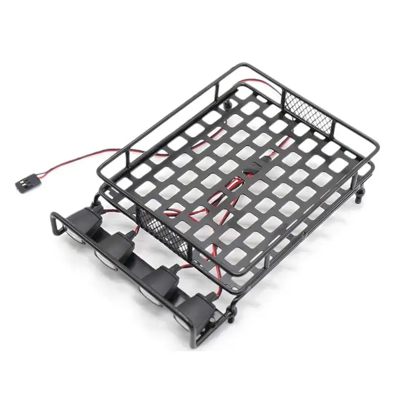 

RC 1:10 Roof Luggage Rack LED Light Bar Wrangler for Tamiya CC01 SCX10 Axial 514
