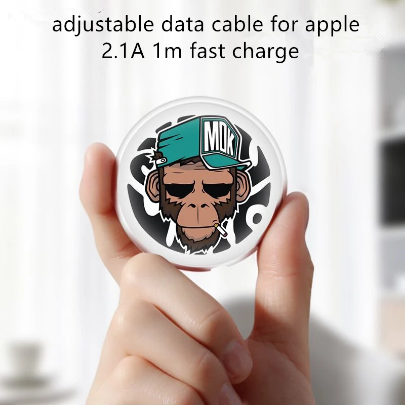 بيانات كابل + سريعة تهمة 2.1A ل iphone, ipad, بود ، مستقر و سريع ، يصل إلى 1 m ، سلك مرن ، ويسهل حملها ، 5 طول مختلفة