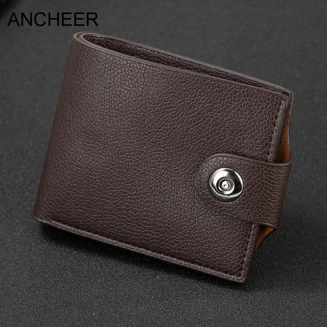

Men Short Fashion Casual 5x3 Buckle Two-Folded Leather 8inch Wallet Magnetic Solid Square 5x9 11 Synthetic 5x2cm 4 7x0
