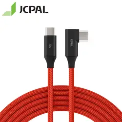 Jcpal FlexLink USB-C кабель 100 W Quick Зарядное устройство 90 градусов разъем 2 м