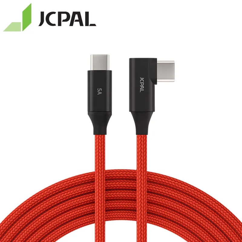 JCPAL FlexLink USB C кабель 100 Вт Быстрое зарядное устройство 90 градусов разъем 2 м| |