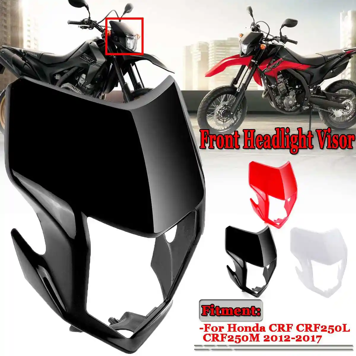 Motorcycle Front Headlight Lamp Visor Fairing Windshield Protective For Honda Crf Crf250l Crf250m 12 17 Aliexpress