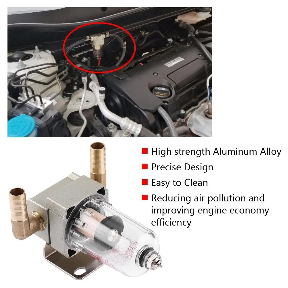Автомобильный сепаратор моторного масла маслоуловитель для Honda Civic Acura Nissan BMW масляный и газосепаратор Универсальный алюминиевый сплав