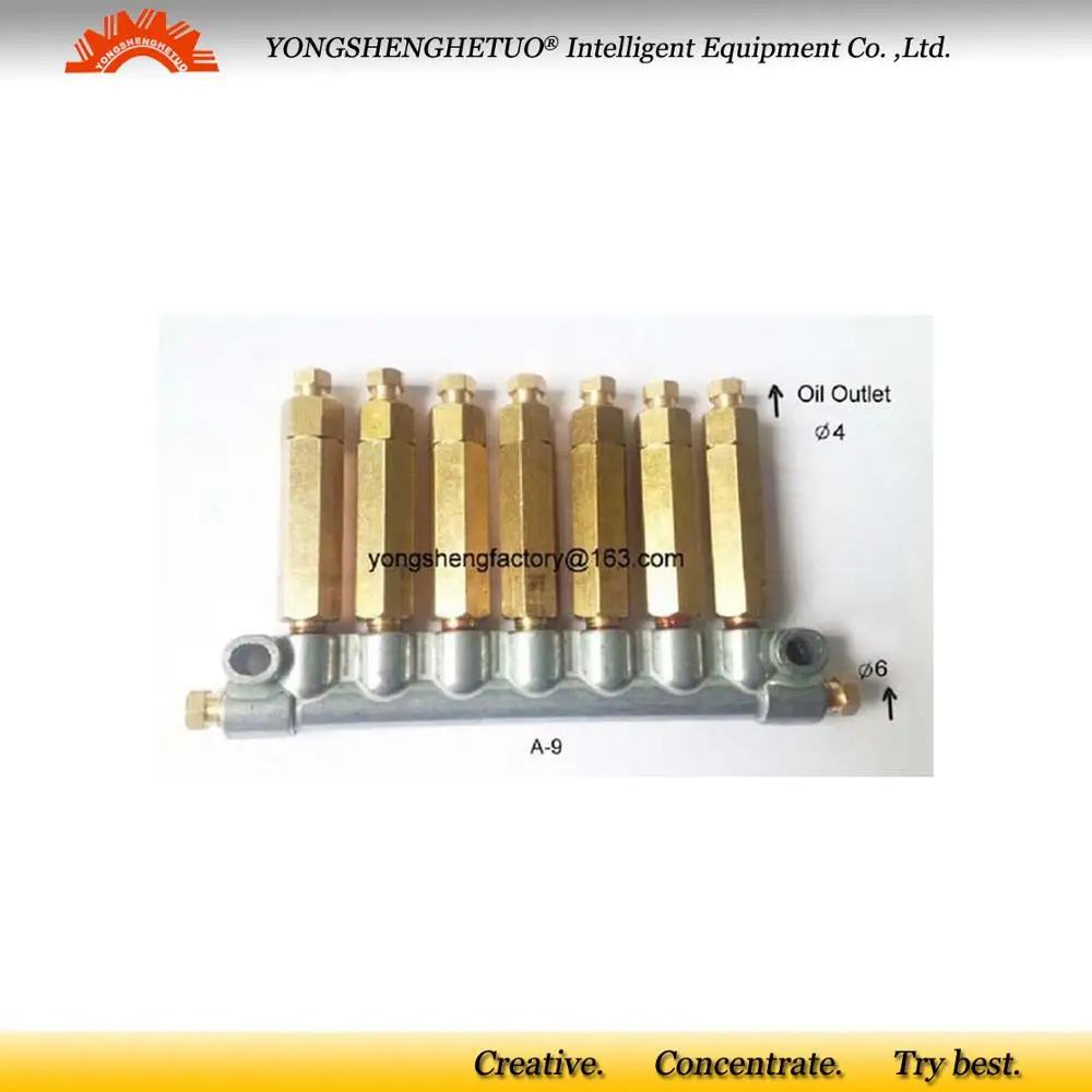 

Detective Volumetric OIL Distributor lubrication separator valve piston divider manifold 7 outlet ADX900