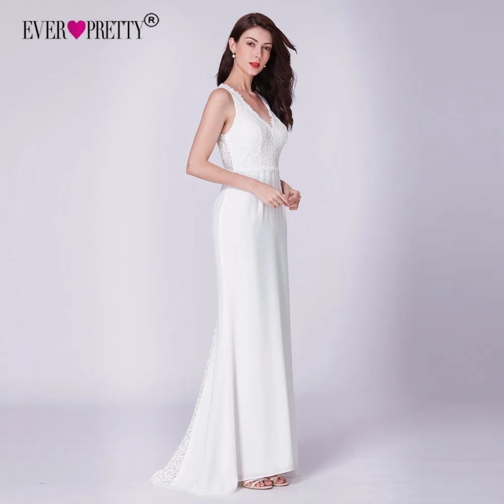 Vestido De Novia Ever красивое белое кружевное платье с коротким шлейфом сексуальные