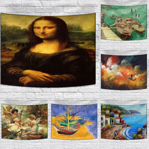 

Hot Creative Ornate Oil Painting Retro Home Tapestry Wall Hanging Wall Decoration Blanket New