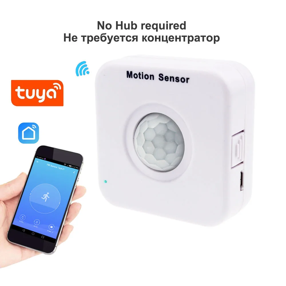 Датчик движения WIFI Tuya Smart Life APP мини инфракрасный PIR детектор система сигнализации