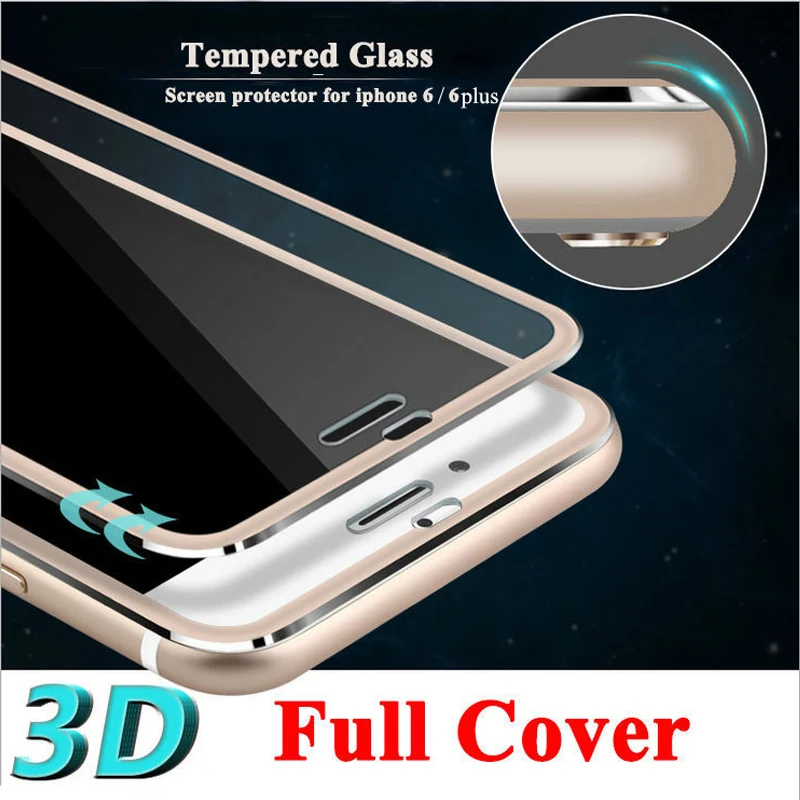 

9H Titanium Alloy Edge 3D Curved Full Cover Tempered Glass For iPhone 6 6S 7 8 Plus X XS MAX XR 5 5S SE Screen Protector