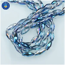 JuleeCrystal 6x13 мм длинные бусины овальной формы красочные стеклянные хрустальные бусины для ювелирных изделий ожерелье