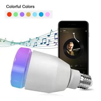 

7W Smart E27 RGB RGBW Bluetooth Speaker LED Bulb Light APP Remote Control Music Playing Bulb Dimmable Wireless LED Lamp