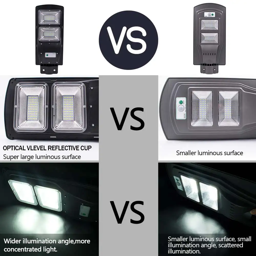 60/90W 120/180LED Солнечный уличный светильник радар + движения PIR Сенсор на открытом