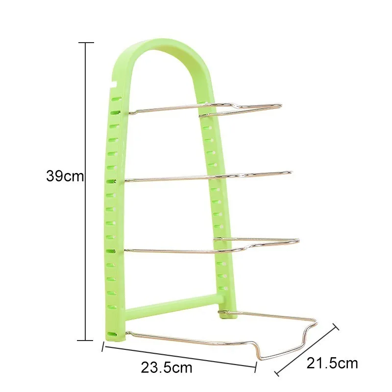 4 слоя кухонная сковорода горшок Органайзер стеллаж для хранения тарелок регулируемый держатель для хранения кухонной посуды крышка сковороды подставка для посуды