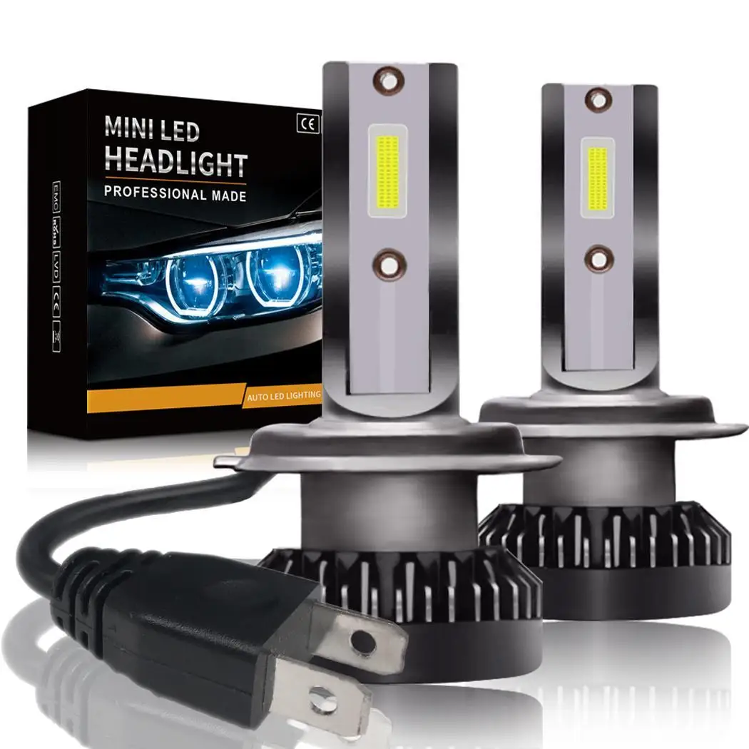 

2pc/set New Mini H7 Auto 4000LM Powerful COB LED IP68 Car Headlight Bulbs High beam, Low Beam, Fog Light Plug and Play 6000K