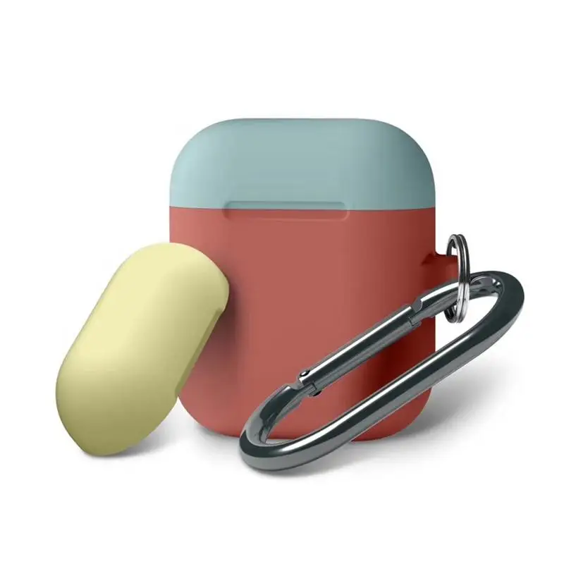 Новый двойной колпачок силиконовый чехол для Airpods наушники беспроводные Bluetooth