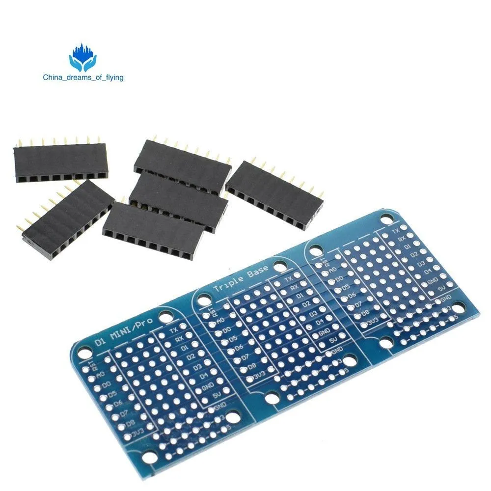 

ShengYang Tripler Base V1.0.0 Module Board with Pins D1 Mini Active Components Integrated Circuits For WEMOS