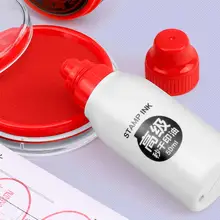 Быстросохнущие чернила 50 мл прокладка печать красный штамп заправка яркий цвет четкая печать не легко выцветает Экономичный Портативный мини-штамп Pad чернила