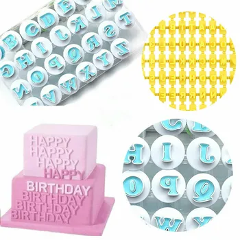 

Spring Alphabet Number Letter Character Fondant Cake Decorating Set Icing Cutter Mold Moulds Cake Baking Tools Decor