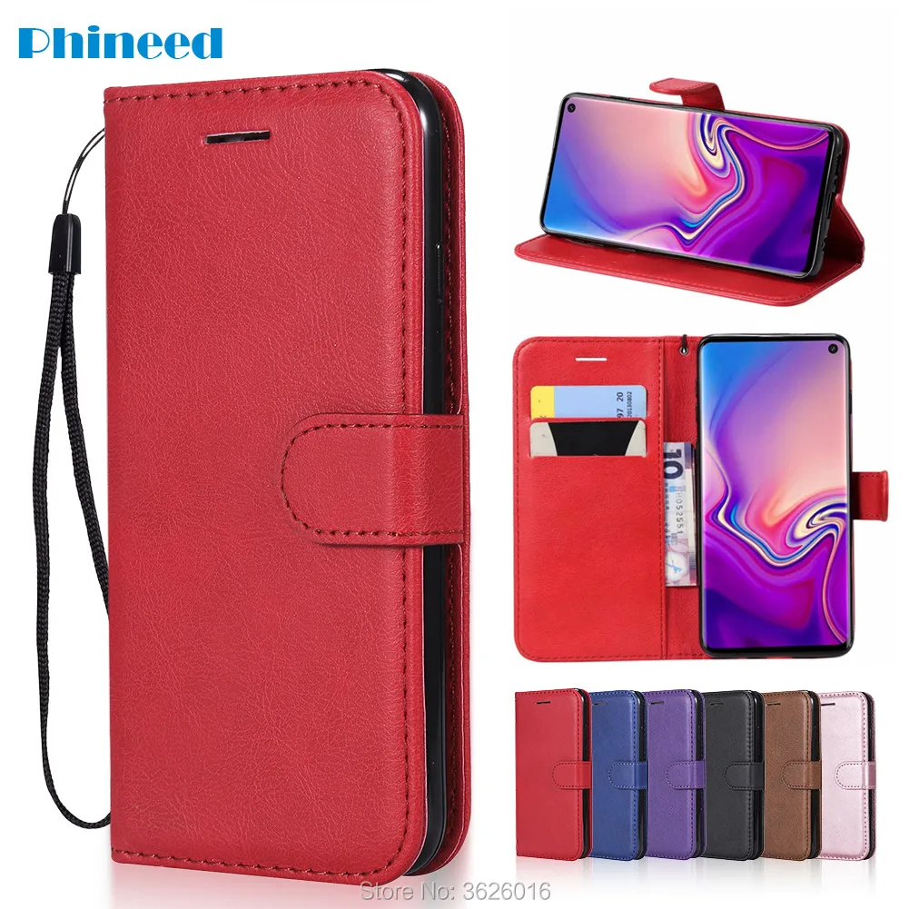 

Flip Coque Cover Case for Samsung Galaxy A3 A5 A6 A7 A8 A9 J4 J6 J8 Plus 2016 2017 2018 Prime A6S Note 3 4 8 9 with Plain Wallet