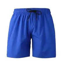 Горячие летние мужские пляжные шорты Твердые быстросохнущие купальные костюмы Плавки пляжная одежда спортивные короткие штаны