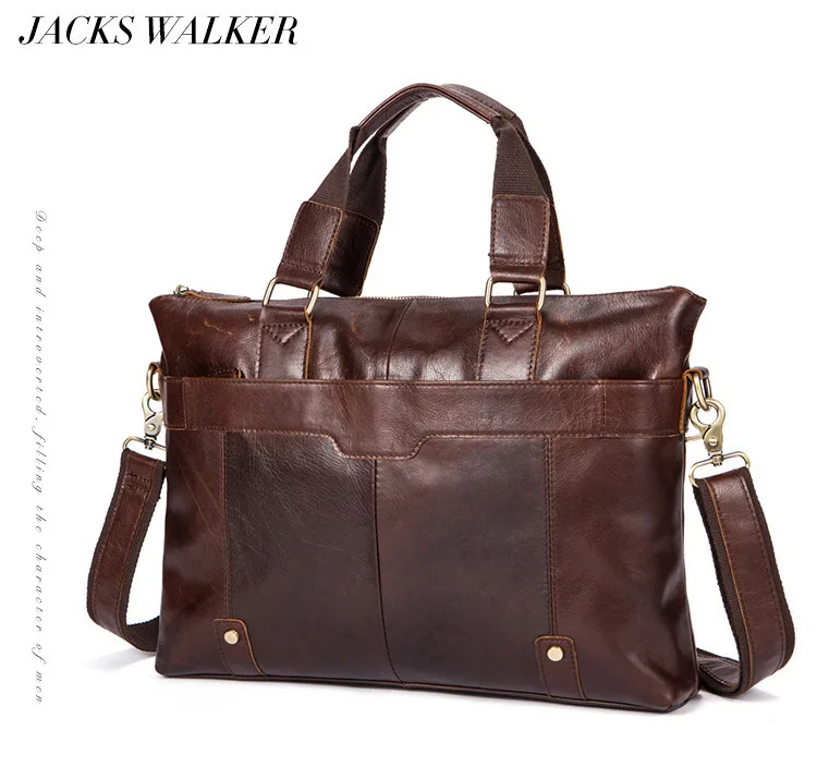 

European And American Men's Briefcase Business Leisure Men One Shoulder Inclined Head Cover Cowhide Handbag Men