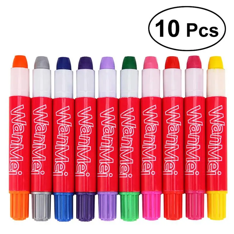 10PCS Hair Chalk Pens Portable DIY Disposable Hair Color Pens Temporary