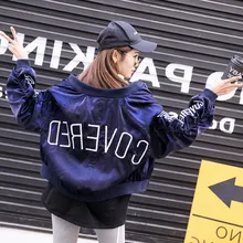 Куртка-бомбер Jaqueta Feminina Inverno Jaquetas Feminino осень/зима новая бархатная куртка Женская легкая куртка Студенческая блузка