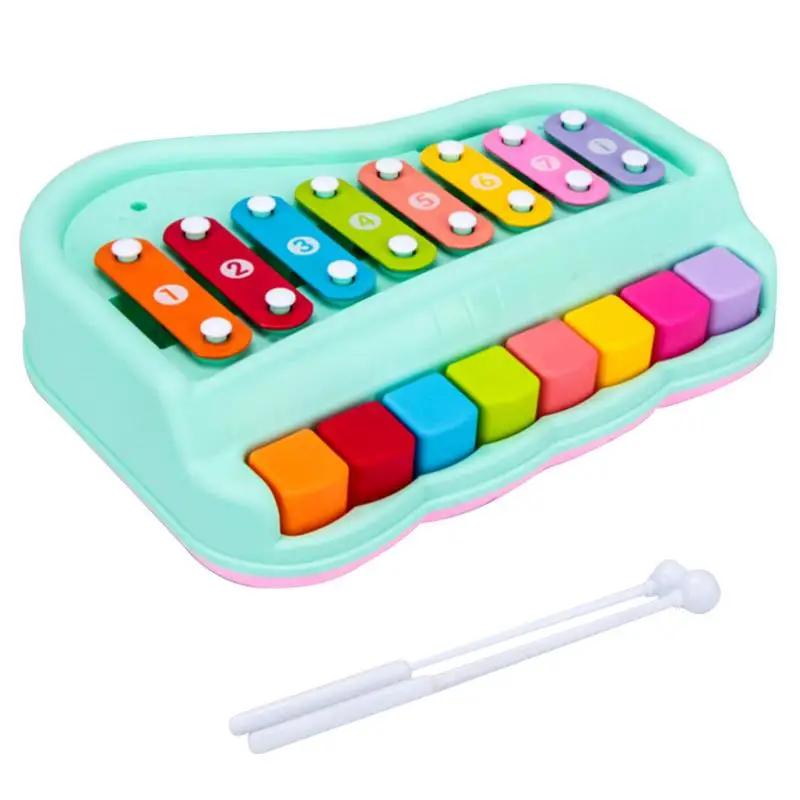 

2-in-1 Multi-functional Colorful Hand Knocking Piano Infant Baby Educational Music Toy Octave With Music Score