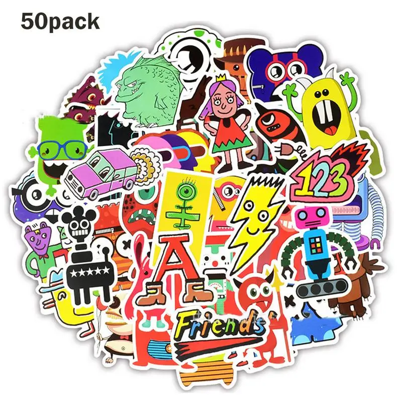 

50 PCS DIY Random NO Repeat Mixture Stickers Doodling Travel DIY Stickers On The Car Motorcycle Luggage Laptop Bike Scooter