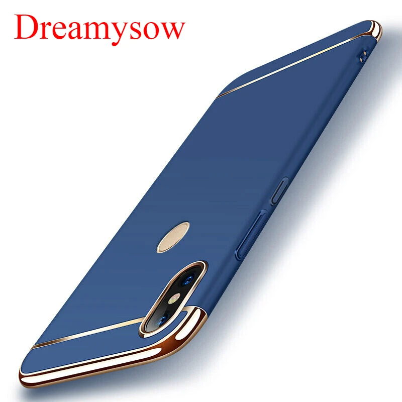 

3 in 1 Plated Phone Case Back Cover For Xiaomi Mi Max3 Redmi Note 6 5 Pro 6A 5A Plus S2 4X 32GB 4A Shock Proof Hard Shell Cover