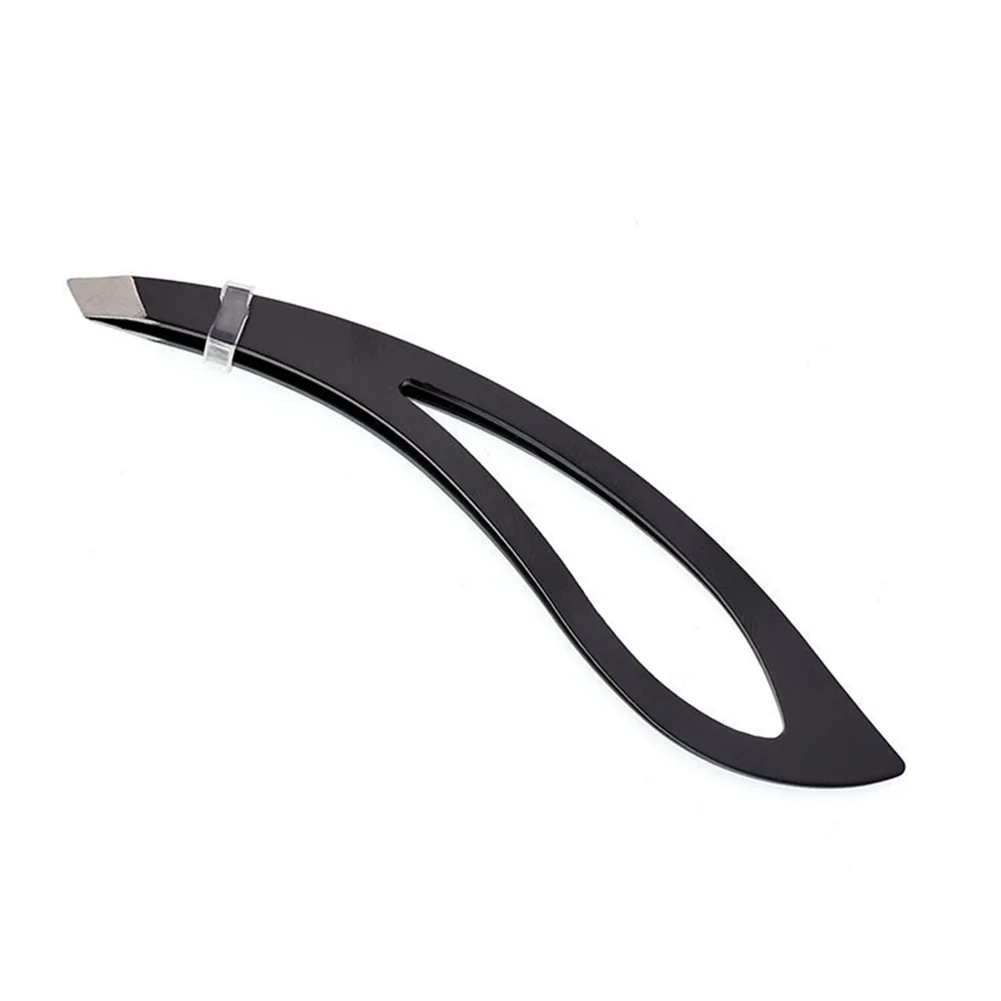 

Cosmetic Eyebrow Tweezer Removal Trimmer Tools Hair Banana Shape Slanted Puller Stainless Steel Makeup Clips Professional