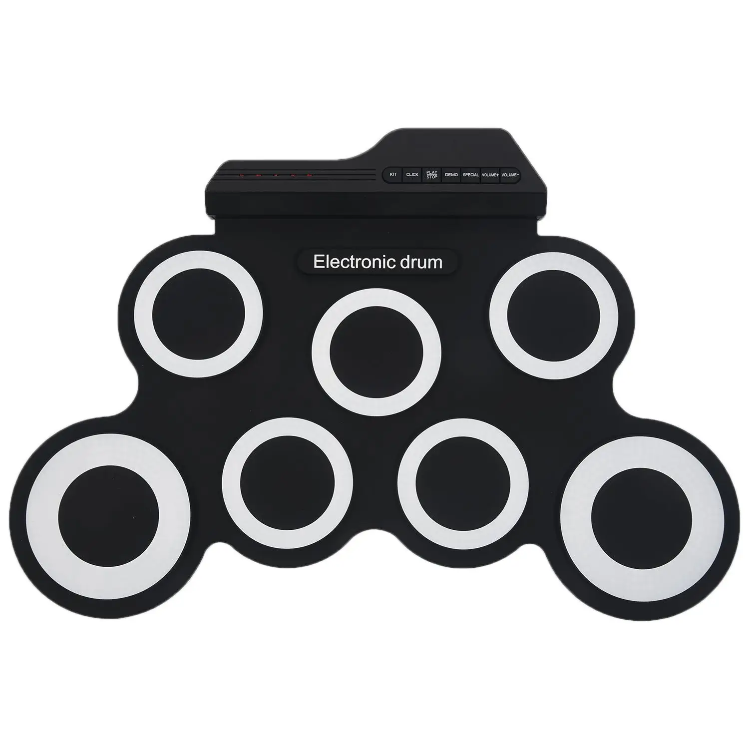 

New Electronic Drum Pad With Drumsticks Pedal Portable Digital USB Drum Pad Foldable Silicone Musical Instrument