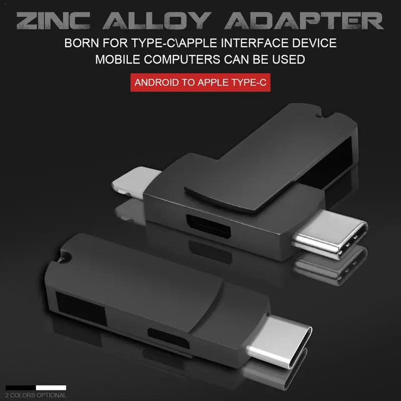 

Zinc Alloy Adapter For Apple TypeC Android Rotary OTG Converter Universal Adapter Multifunction OTG Conversion Head High Quality