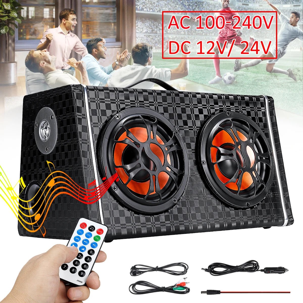 6 pulgadas DC 12 V/24 V inalámbrico bluetooth coche Subwoofer amplificador de altavoz AC 100-240 V hogar altavoces estéreo de Radio FM de Audio 6 pulgadas DC 12 V/24 V inalámbrico bluetooth coche Subwoofer amplificador de altavoz AC 100-240 V hogar altavoces estéreo de Radio FM de Audio