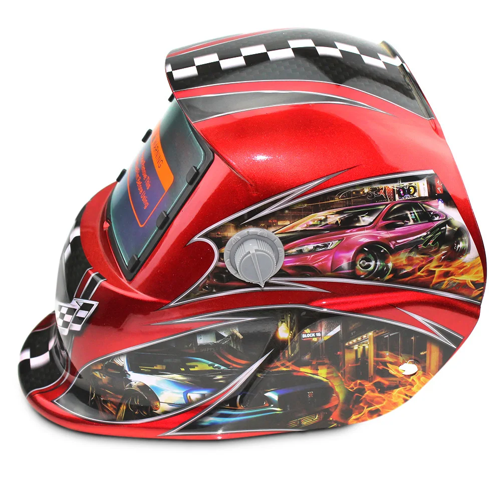 

Track and Car Model Design Automatic Variable Light Electric Welding Protective Mask Solar Energy Eye Protection Welding Helmets