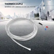 Thermocouple PTFE K Type 2 fil étanche résistance à la Corrosion Thermocouple fil 3 mètres