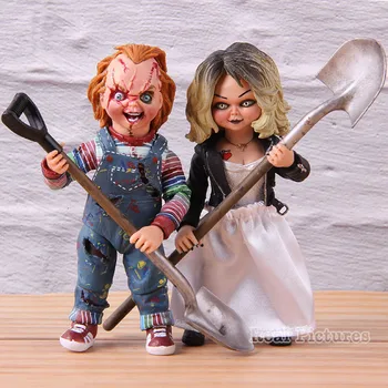 

Child's Play Bride Of Chucky Action Figure NECA Ultimate Chucky & Tiffany Horror Dolls PVC Collectible Model Toy