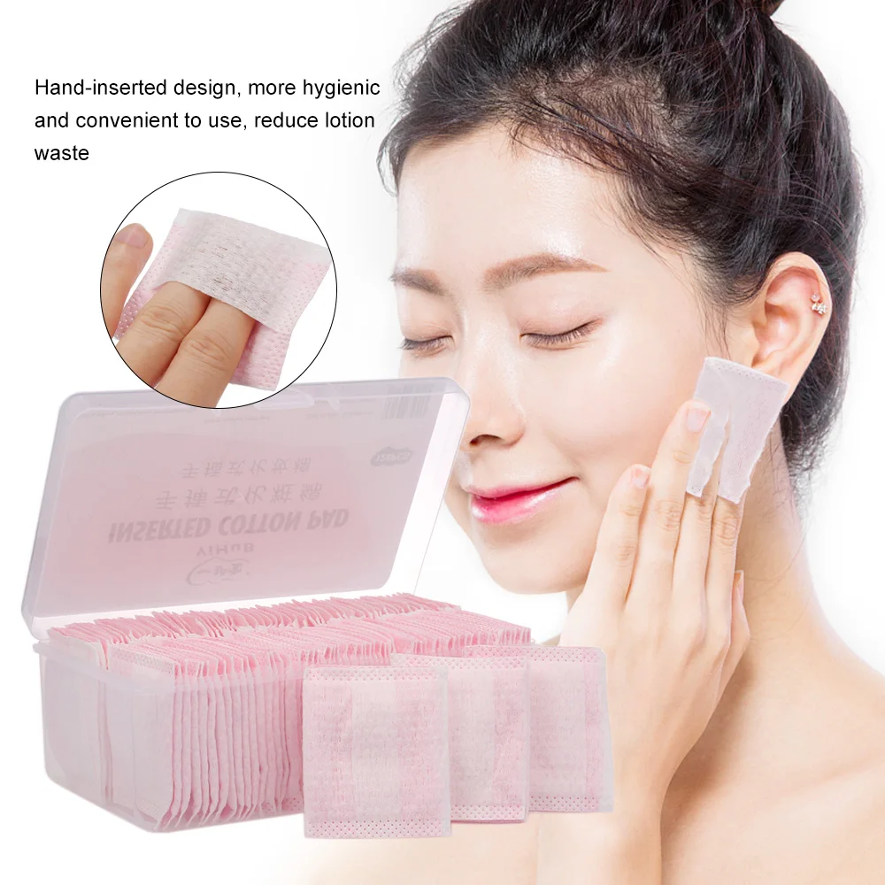 

128Pcs Disposable Makeup Cotton Pads Wipe Pads Facial Cosmetic Remover Clean Tool Cleansing Makeup Puff Nail Polish Cleaning Pad