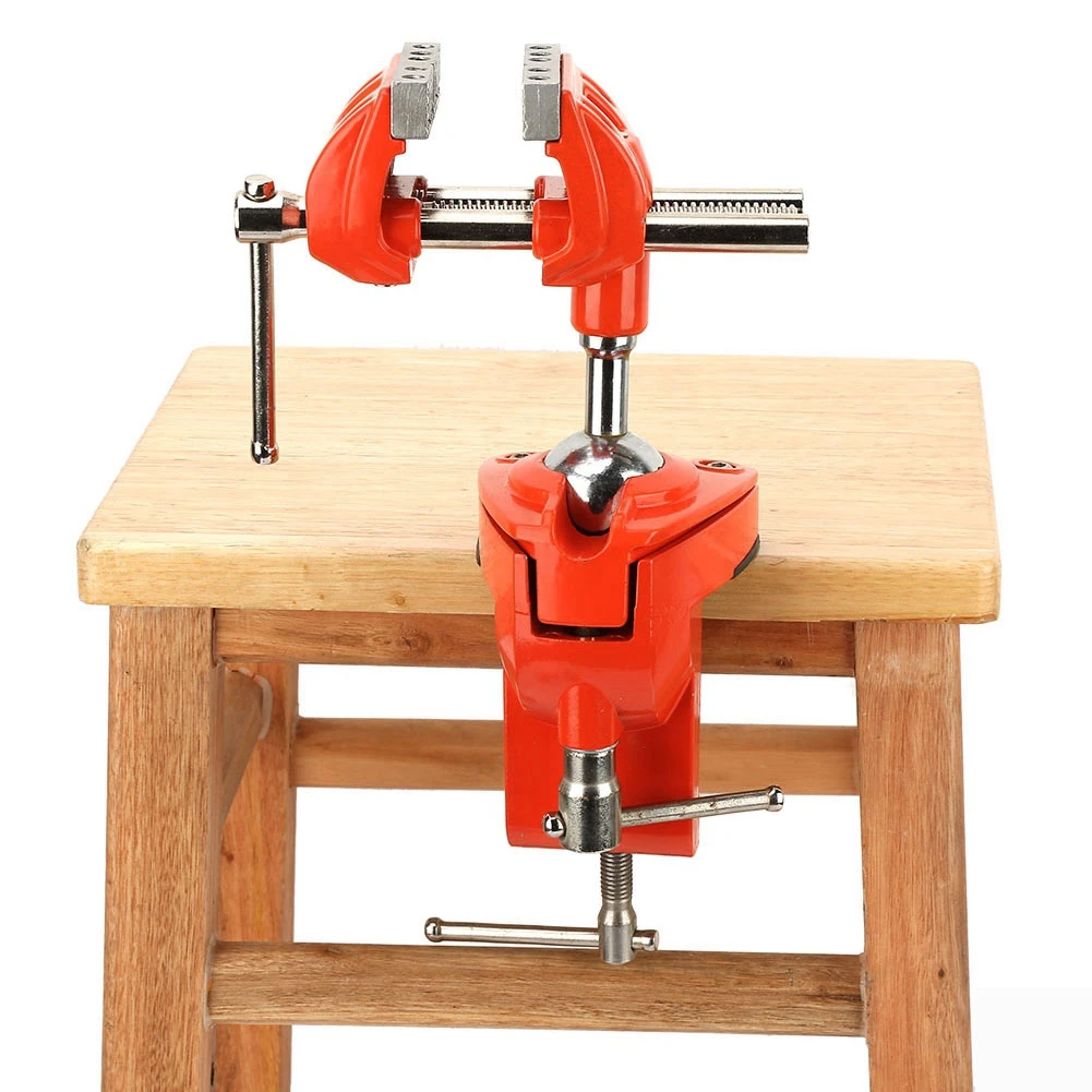 

70mm Heavy Duty Mini 360 Degree Rotating Clamp Vise Adjustable 70mm Jaw Width Vise Table Clamp for Workbench Woodwork Full Steel